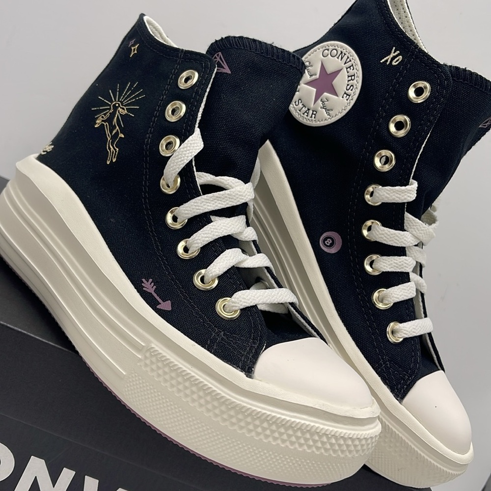 Converse WMNS Black High-Top Sneakers Platform A07136C
CTAS MOVE HI
BLACK/DREAMY - Picture 6 of 16
